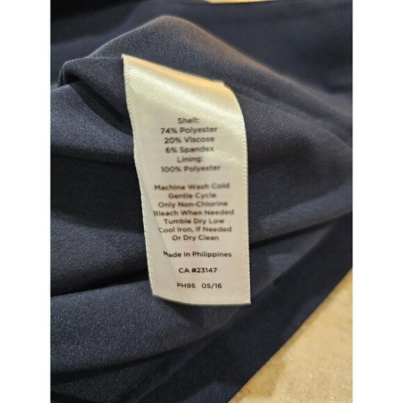 NWT Women's Talbots Petites Blue Straight Skirt Full Zipper in Front Size 8P - Picture 6 of 6